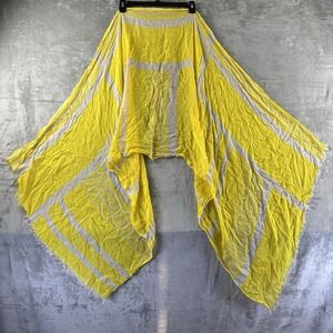 Rectangular Scarf Yellow & Beige Geometric Pattern Light Weight